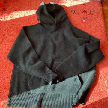 maillot 마이요 짙은 녹색 그린 후드 부착 스웨터 스트라토