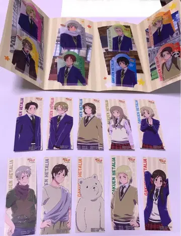 학원 헤타리아 한정판 혜택 책갈피 클리어 책갈피 세트