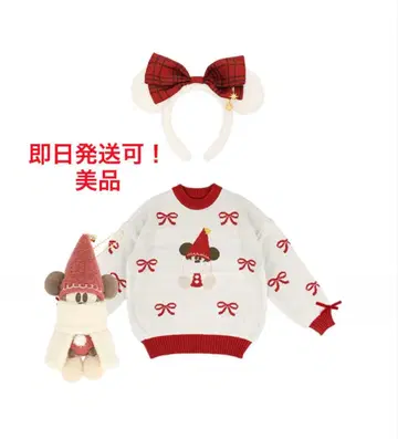 디즈니 크리스마스 2025 스웨터 머리띠 인형 배지