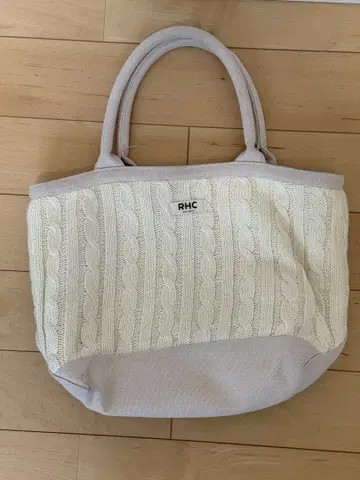RHC 케이블 니트 토트백 아이보리
