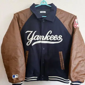 perushu x MLB 콜라보 바시티 자켓 Yankees