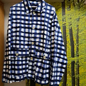 체크 무늬 테일러드 자켓