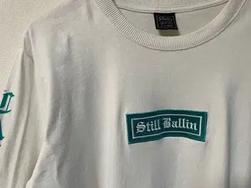 Still Ballin' 화이트 긴팔 티셔츠