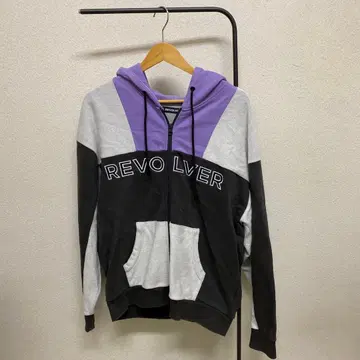 REVOLVER 집업 후드티 그레이/블랙/퍼플