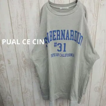 PUAL CE CIN 도금 가공 칼리지 로고 프린트 풀오버