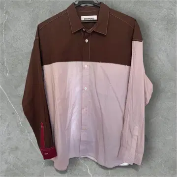 DISCOVERED 컬러 콤비네이션 긴팔 셔츠