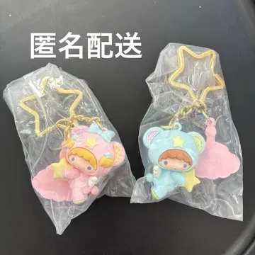 키키라라 별하늘의 엔젤 시크릿 키링 퍼프포프 세트