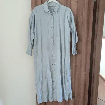 URBAN RESEARCH DOORS 린넨 셔츠 원피스 라이트 그레이