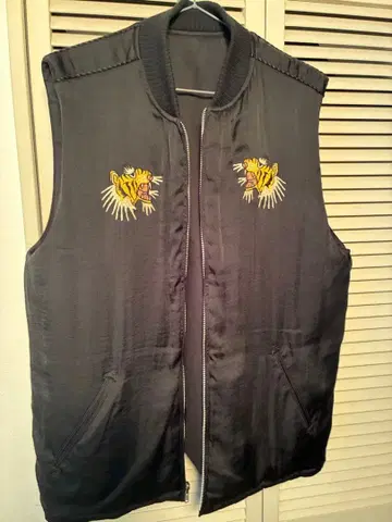 X-LARGE 호랑이 자수 베트남 자켓풍 베스트 XL 사이즈