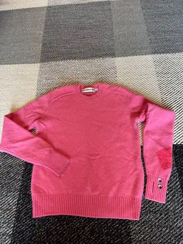 ANYA HINDMARCH 핑크 니트 스웨터 S