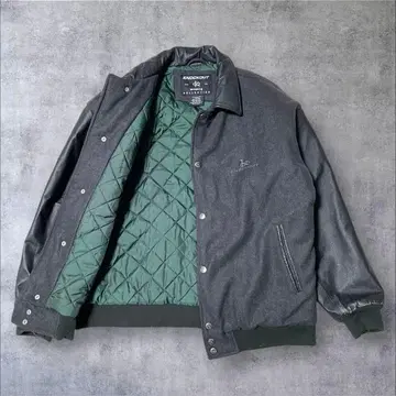 Knock out 노크아웃 바시티 자켓 퀼팅 로고 자수 XL 블랙