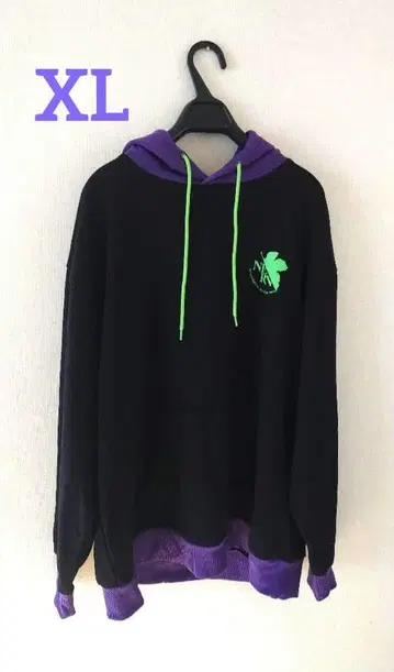 에반게리온 풀오버 후드티 블랙/보라색/그린 후드 부착 미사용 새상품