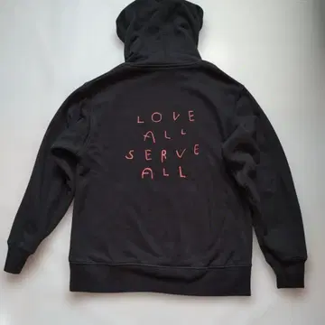 후지이 카제 LOVE ALL SERVE ALL 후드티 L(M)