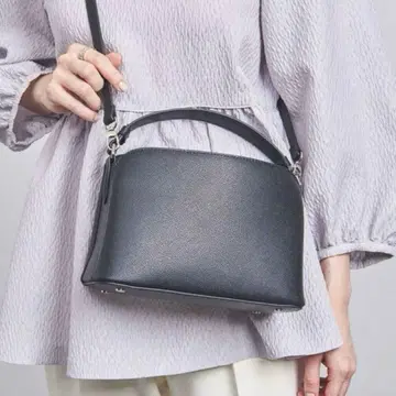 블랙 가죽 숄더 2way 백