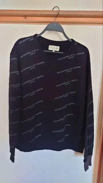 더퍼 올 패턴 프린트 풀오버 맨투맨 트레이닝복 XL