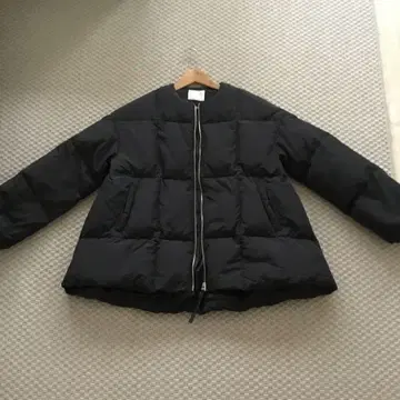 FAVORI 노카라 다운 자켓 오버 사이즈 블랙