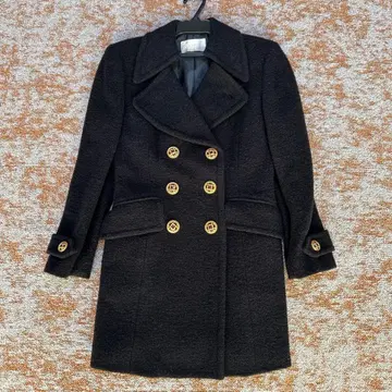 블랙 더블 롱 코트 over twenty