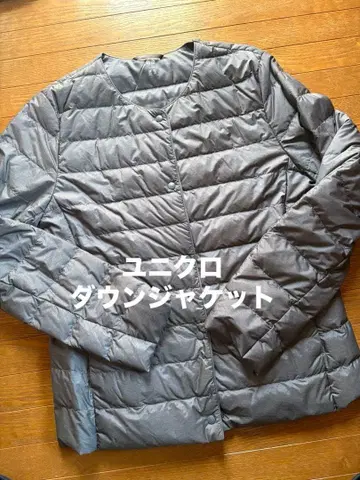 유니클로 그레이 다운 자켓 페더 M 사이즈