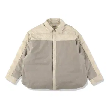 새상품급 IS-NESS x TAION 다운 셔츠 베이지