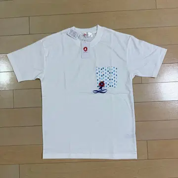 새상품 미야쿠미야쿠 포켓 부착 & 자수 T셔츠 M size