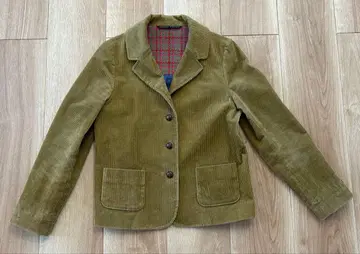 항구의 불꽃놀이 올리브 코듀로이 자켓