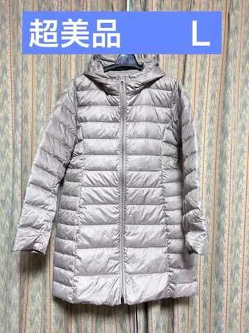 새상품급 베이지 경량 라이트 다운 코트