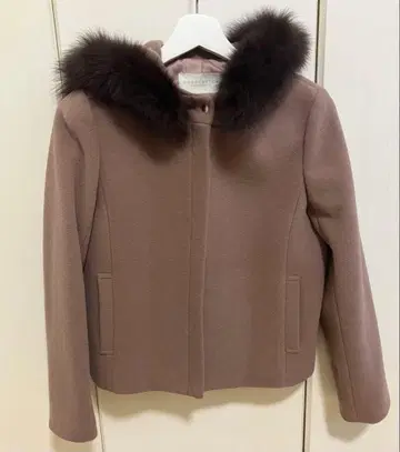 PROPORTION BODY DRESSING 후드 퍼 숏코트