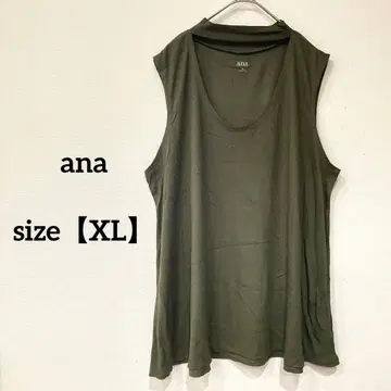 ana [ XL ] 슬리브리스 셔츠 올리브 그린