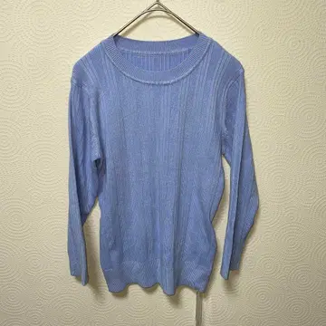 &. 노스탤지어 안도 노스탤지어 라이트 블루 7부 소매 니트 M