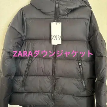 ZARA 블랙 다운 자켓 후드 부착