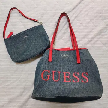 GUESS 데님 토트백 세트