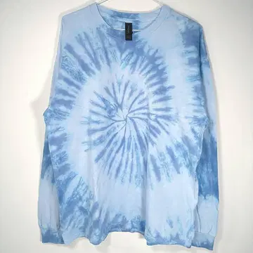 W114 타이다이 염색 L 남성용 긴팔 롱티 블루