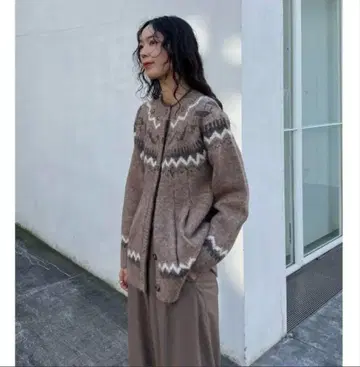 CLANE 클라네 노르딕 허리 쉐이프 가디건 니트 스웨터