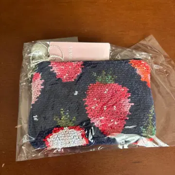 페이러 스트로베리 도트 키 & 카드 파우치