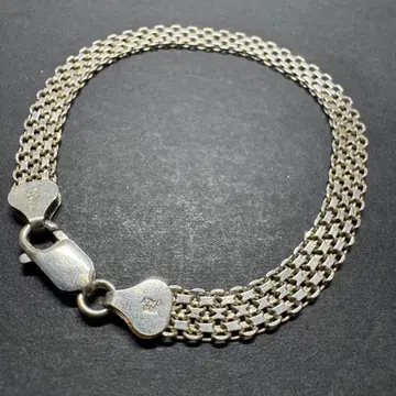 [이탈리아제 19.5cm] 뜨개질 체인 팔찌 silver925