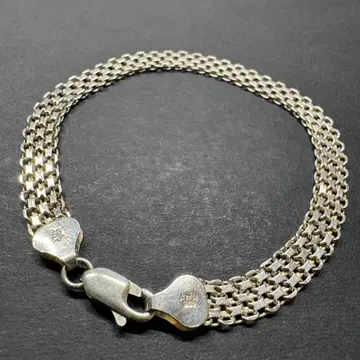이탈리아제 19cm 뜨개질 체인 팔찌 silver925