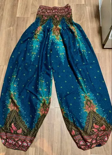 [ 미사용 ] 에스닉풍 태국 와이드 팬츠