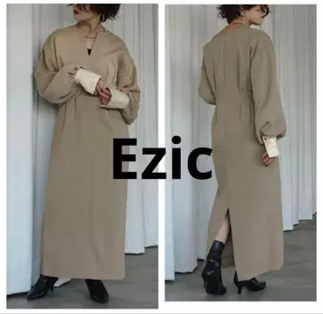 Ezick 롱 원피스 오케이션 여성용 포멀 베이지