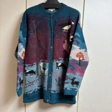 알파카 초목 염색 손뜨개질 고급 니트