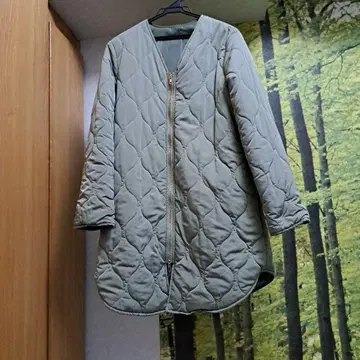 La-gemme 라지엠 퀼팅 자켓 올리브 그린