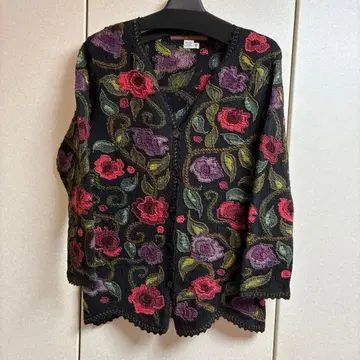 페루비안 커넥션 손뜨개질 니트 가디건