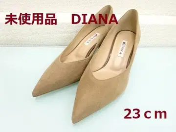 미사용품 DIANA 미들 힐 스웨이드 펌프스 U15235 23