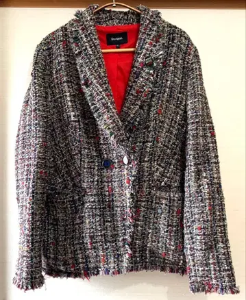 데시구알 desigual 멀티 컬러 트위드 자켓