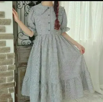 한정 가격 아오키 미사코 깅엄 체크 시마무라