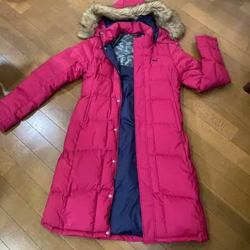 PUMA 푸마 롱 다운 벤치 코트 핑크 M 사이즈