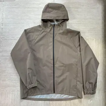 무인 브라운 후드 부착 자켓