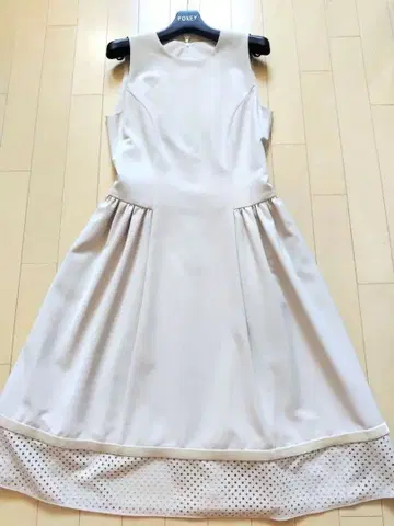 미착용 FOXEY 폭시 사이드 개더 레이스 원피스 벨로아