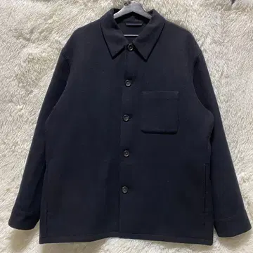 유니클로 더블 페이스 셔츠 자켓 470045 블랙 XXL 사이즈