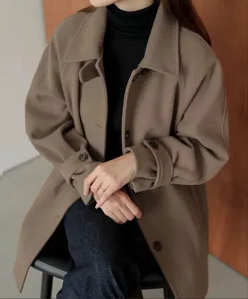 [ 미사용 새상품 ] AMELY 스텐카라 코트