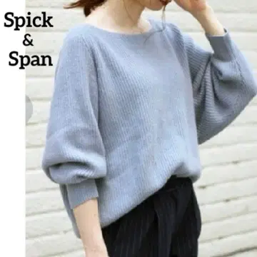 스픽앤스팬 돌먼 슬리브 니트 코쿤 빅 실루엣 리브